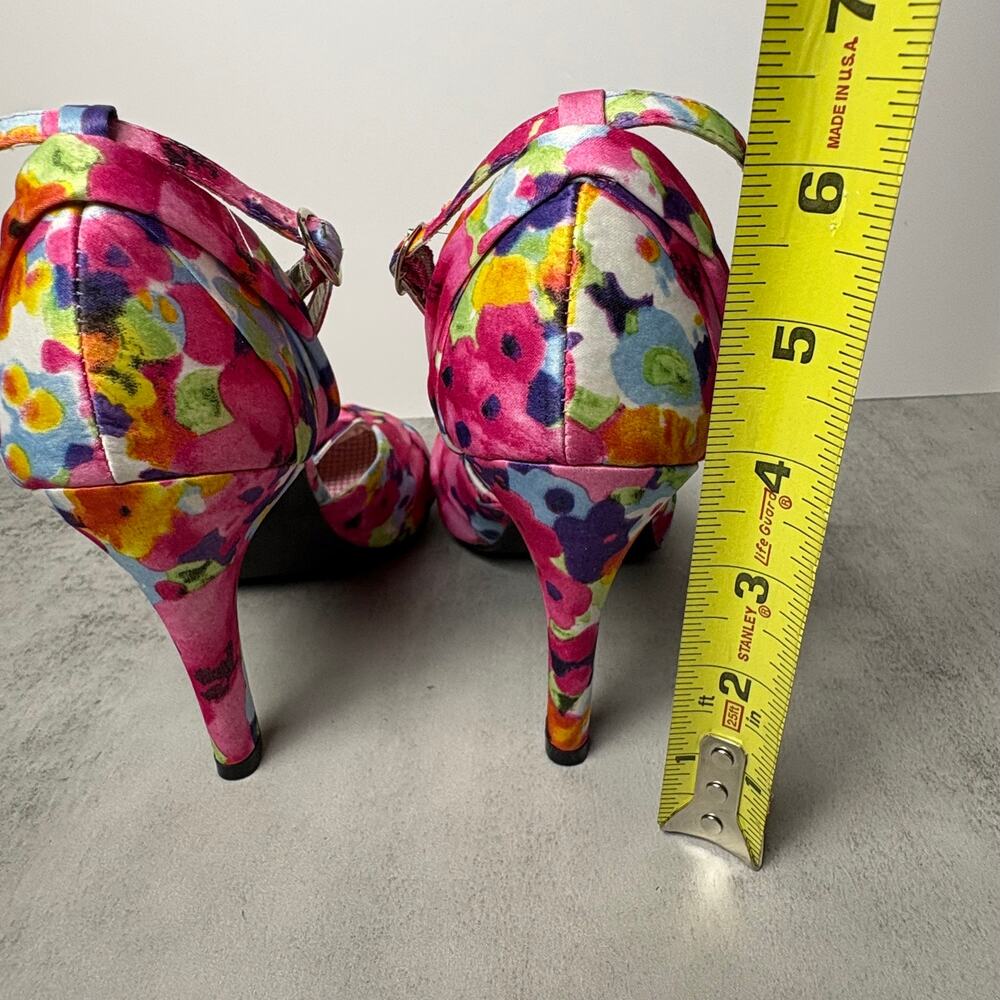 Rocket Dog Brand K9 Satin Floral Pattern Heel Adjustable Ankle Strap Women's 9.5 - Picture 13 of 15